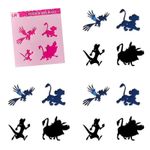 Stencil Silhuetas do Rei Leão para Decorar Cupcake  Pirulito