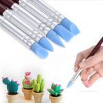 Kit Estecas Pinceis Modelador de Silicone 5 Pçs