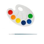 Paleta e Pincel de Pintura Para Decorar Para 10 Cores Paleta 