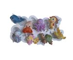 Molde de Silicone Animais do Fundo do Mar para Decorar Doces
