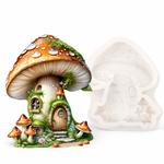 Molde de Silicone Jardim Cogumelo para decorar Doces e Bolos