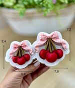 Molde de Silicone Cerejas Com Laços para Decorar Doces