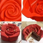 Forma de Silicone Mini Rosa para fazer Doces e Bolo