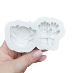 Molde de Silicone Futebol Luva e Bola Decorar Doces