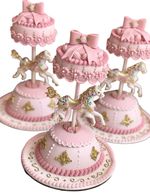 Molde De Silicone Cavalo De Carrossel Decorado Confeitaria
