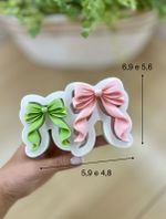 Molde de Silicone Com Laço Duplo para Decorar Doces
