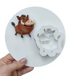 Kit Moldes de Silicone Rei Leão 6 Pçs para Decorar Doces