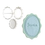 Cortador Moldura Oval com Babado  para Decorar 3 pcs 9cm