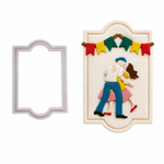 Cortador Moldura Quadrada  9cm para decorar Doce e Biscoitos