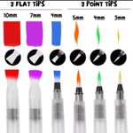 Kit com 6 Canetas Pincel Aquarela Recarregável p/ Pintura