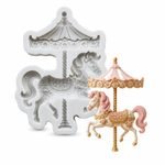 Molde de Silicone Cavalo Carrossel Circo para Decorar