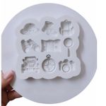 Molde de Silicone Acessorios do Safari  Viagem para Doces 
