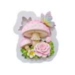 Molde de Silicone Cogumelo e Borboletas Jardim e Bosque