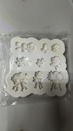 Molde de Silicone Mini Flores Rosas para Aplique Doces Finos