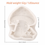 Molde de Silicone Jardim Cogumelo para decorar Doces e Bolos