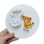 Kit Moldes de Silicone Rei Leão 6 Pçs para Decorar Doces