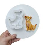 Kit Moldes de Silicone Rei Leão 6 Pçs para Decorar Doces