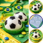 Forma de Silicone Bola De Futebol  Copa Do Mundo BWB 3 partes