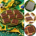 Forma Tabletinho Quadrado Brasil Futebol 10646 BWB Simples