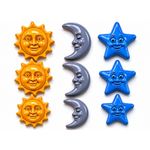 Forma Sol Lua e Estrela  Simples para Chocolate