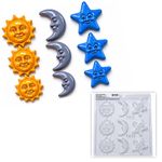 Forma Sol Lua e Estrela  Simples para Chocolate