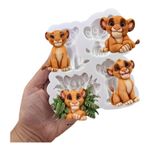 Molde de Silicone Aplique Rei Leão e Arvore A2 para Doces