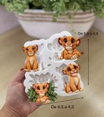 Molde de Silicone Aplique Rei Leão e Arvore A2 para Doces