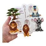 Molde de Silicone Aplique Rei Leão  e Arvore A1 para Doces 