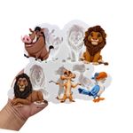 Molde de Silicone Aplique Rei Leão e Animais A3 para Doces