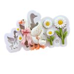 Moldes de Silicone Ganco c/ Margaridas Fazendinha Patinho