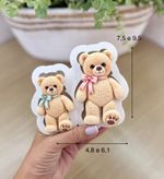 Molde de Silicone Ursinhos Fofura com Lacos P e G Cha Bebe