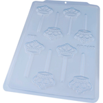 Forma  Pirulito Simples Semiprofissional Chocolates Coroa