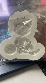 Molde de Silicone Menino com a Bola Futebol p/ Doces