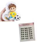 Apliques de Gelatina Comestivel - Olho Marrom Menino Copa