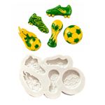 Molde de Silicone Itens do Fubetol Bola, chuteira trofeu 3cm