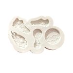 Molde de Silicone Itens do Fubetol Bola, chuteira trofeu 3cm