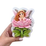 Molde de Silicone Fada Tiara em cima da Flor Jardim 10cm