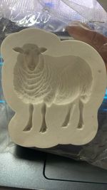 	Molde de Silicone Animais Fazendinha Ovelha Realista p/ Doce