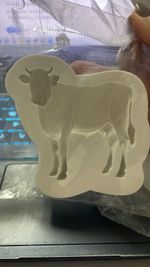 Molde de Silicone Animais Fazendinha Vaca Realista p/ Doce