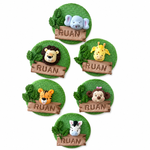 Molde de Silicone Rosto Animais Do Safari Baby 6 Modelos