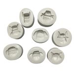 Kit 8 Rostos Molde de Silicone Patrulha Canina para Doces