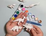 Kit Pincel Paleta e Tinta comestivel para pintura 6 cores