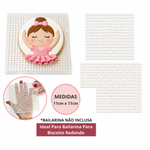 Kit 2 Tapetes Antiderrapante P Mini bailarina 11cm Biscoito