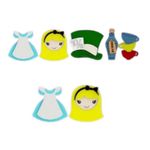 Kit 5 Cortador Alice no Pais das Maravilhas 5cm Doces