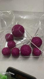 Kit Cake Topper Topo de Bolo Bolas Glitter Rosa ou Azul 8 Un
