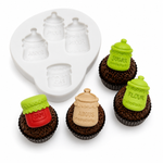 Molde De Silicone Pote De Açúcar - Farinha - Geléia
