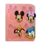 Molde De Silicone Mickey, Minnie, Pato Donald e Pluto 5cm