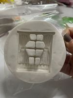 Molde de Silicone Janela Casa para Decorar Doces 6,5 cm