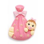 Molde de Silicone Bebê no Saco de Dormir Cha de Bebe