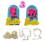 Kit Barbie Logo Barbie e Ken 5cm para Decorar Doces